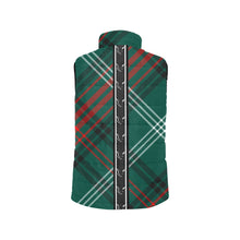 Load image into Gallery viewer, Silver Fox Luxury Puffer Vest in Holiday Plaid