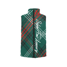 Load image into Gallery viewer, Silver Fox Luxury Puffer Vest in Holiday Plaid