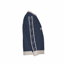 Load image into Gallery viewer, Silver Fox Luxury Navy Slim-Fit Crewneck Sweater