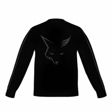 Load image into Gallery viewer, Silver Fox Luxury Black on Black Slim-Fit Crewneck Sweater