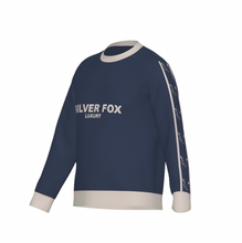 Load image into Gallery viewer, Silver Fox Luxury Navy Slim-Fit Crewneck Sweater