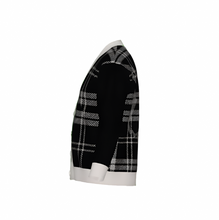 Load image into Gallery viewer, Silver Fox Luxury Cardigan in English Plaid - Black & Bone