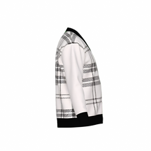 Load image into Gallery viewer, Silver Fox Luxury Cardigan in English Plaid - Bleach & Black
