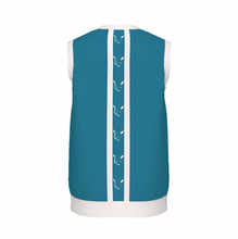 Load image into Gallery viewer, Silver Fox Luxury Sweater Vest in Cyan