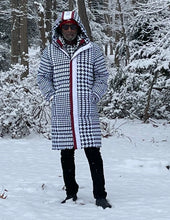 Load image into Gallery viewer, Silver Fox Luxury Duck-Down Puffer in Houndstooth