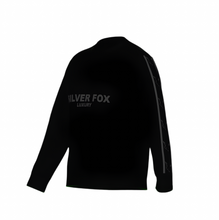 Load image into Gallery viewer, Silver Fox Luxury Black on Black Slim-Fit Crewneck Sweater