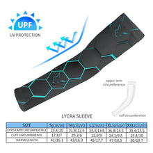 Load image into Gallery viewer, Silver Fox Luxury Arm Sleeves in Blue Cyber (Set of Two)