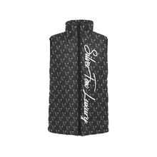 Load image into Gallery viewer, Silver Fox Luxury Puffer Vest in Logo-Print