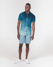 Load image into Gallery viewer, Silver Fox Luxury Slim Fit Short Sleeve Polo in Dark Ocean