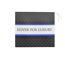 Load image into Gallery viewer, Silver Fox Luxury "Weekender" Leather Duffle Bag - Classic w/ Neon Blue Accent