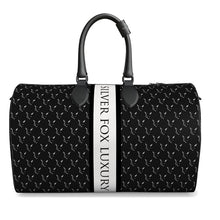 Load image into Gallery viewer, Silver Fox Luxury "Weekender" Leather Duffle Bag - Classic w/ White Accent