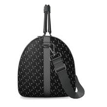 Load image into Gallery viewer, Silver Fox Luxury "Weekender" Leather Duffle Bag - Classic w/ Neon Blue Accent