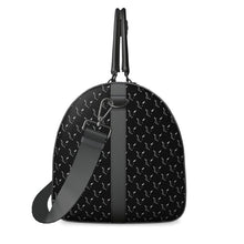 Load image into Gallery viewer, Silver Fox Luxury "Weekender" Leather Duffle Bag - Classic w/ Neon Blue Accent