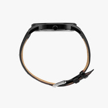 Load image into Gallery viewer, Silver Fox Luxury Classic Leather Quartz Watch - Black-on-Black Collection