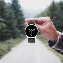 Load image into Gallery viewer, Silver Fox Luxury Classic Leather Quartz Watch - Black