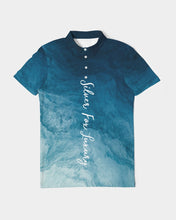 Load image into Gallery viewer, Silver Fox Luxury Slim Fit Short Sleeve Polo in Dark Ocean