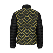 Load image into Gallery viewer, Silver Fox Black Royalty Puffer Jacket