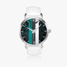 Load image into Gallery viewer, Silver Fox Luxury Leather Watch - Blue Cyber