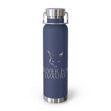 Load image into Gallery viewer, Silver Fox Luxury 22oz Vacuum Insulated Bottle — Copper Lined Stainless Steel Water Bottle