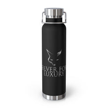Load image into Gallery viewer, Silver Fox Luxury 22oz Vacuum Insulated Bottle — Copper Lined Stainless Steel Water Bottle