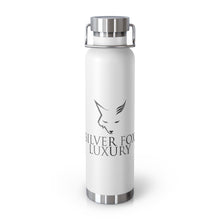 Load image into Gallery viewer, Silver Fox Luxury 22oz Vacuum Insulated Bottle — Copper Lined Stainless Steel Water Bottle