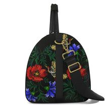 Load image into Gallery viewer, Silver Fox Luxury "Weekender" Leather Duffle Bag in Nocturne Garden