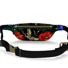 Load image into Gallery viewer, Silver Fox Luxury Leather Fanny Pack in Nocturne Jardin