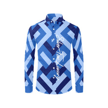 Load image into Gallery viewer, Silver Fox Luxe Blue Axis Dress Shirt