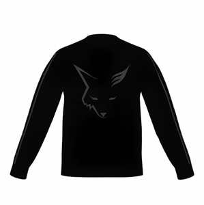 Silver Fox Luxury Black on Black Slim-Fit Crewneck Sweater