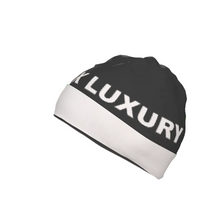Load image into Gallery viewer, Silver Fox Luxury Beanie in Charcoal &amp; Off-White
