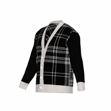 Load image into Gallery viewer, Silver Fox Luxury Cardigan in English Plaid - Black &amp; Bone