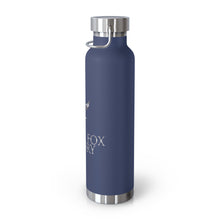 Load image into Gallery viewer, Silver Fox Luxury 22oz Vacuum Insulated Bottle — Copper Lined Stainless Steel Water Bottle