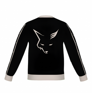 Silver Fox Luxury Black Slim-Fit Crewneck Sweater