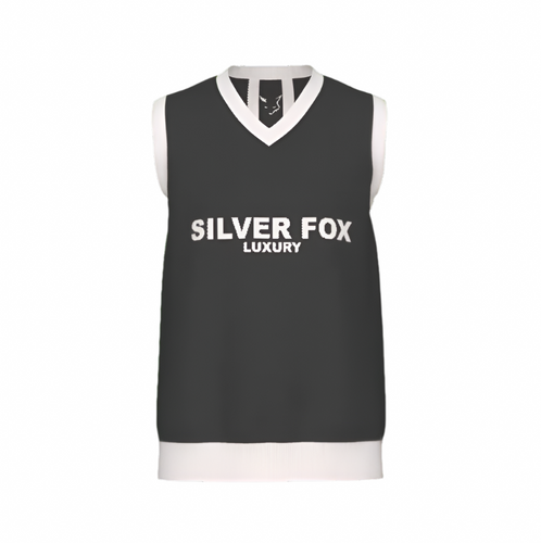 Silver Fox Luxury Sweater Vest in Charcoal