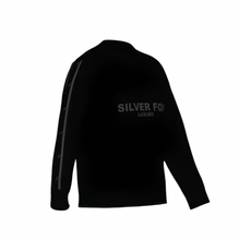 Load image into Gallery viewer, Silver Fox Luxury Black on Black Slim-Fit Crewneck Sweater