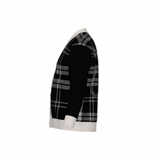 Load image into Gallery viewer, Silver Fox Luxury Cardigan in English Plaid - Black &amp; Bone