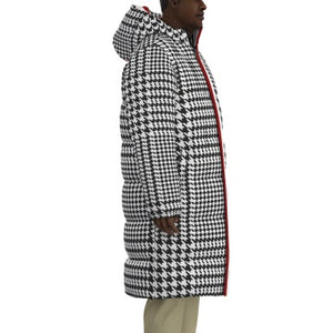 Silver Fox Luxury Duck-Down Puffer in Houndstooth