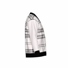 Load image into Gallery viewer, Silver Fox Luxury Cardigan in English Plaid - Bleach &amp; Black