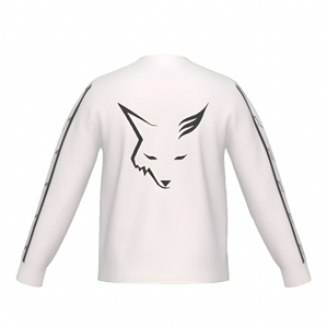 Silver Fox Luxury Bleach on Black Slim-Fit Crewneck