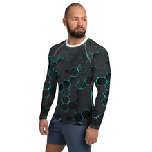 Load image into Gallery viewer, Silver Fox Luxury Blue Cyber Rash Guard