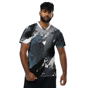 Silver Fox Luxury Recycled Sports Jersey in Abstract