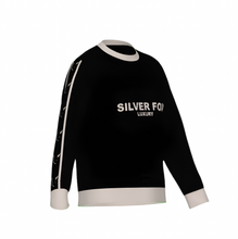 Load image into Gallery viewer, Silver Fox Luxury Black Slim-Fit Crewneck Sweater