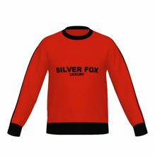 Load image into Gallery viewer, Silver Fox Luxury Red Slim-Fit Crewneck Sweater