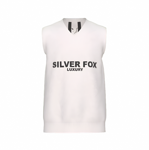 Silver Fox Luxury Sweater Vest in Bleach