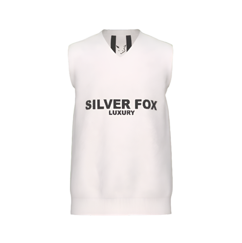 Silver Fox Luxury Sweater Vest in Bleach