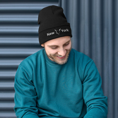 Silver Fox Luxury Embroidered Beanie