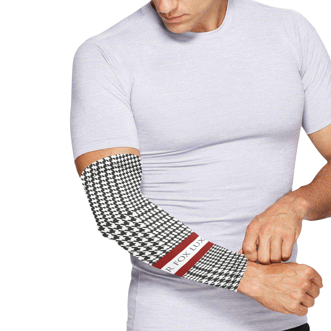 Silver Fox Luxury Arm Sleeves in Houndstooth (Set of Two)