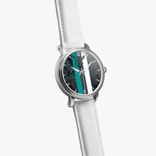 Load image into Gallery viewer, Silver Fox Luxury Leather Watch - Blue Cyber