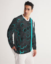 Load image into Gallery viewer, Silver Fox Blue Cyber Striped Long Sleeve Sports Jersey
