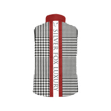 Load image into Gallery viewer, Silver Fox Luxury Puffer Vest in Houndstooth